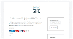 Desktop Screenshot of cantspeakgeek.com