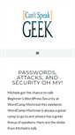 Mobile Screenshot of cantspeakgeek.com